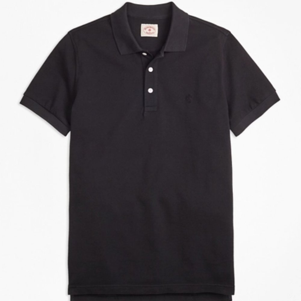 Brooks Brothers Red Fleece Collection - Black Cotton Pique Polo Shirt